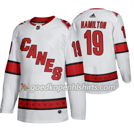 Carolina Hurricanes Dougie Hamilton 19 Adidas 2019-2020 Wit Authentic Shirt - Mannen